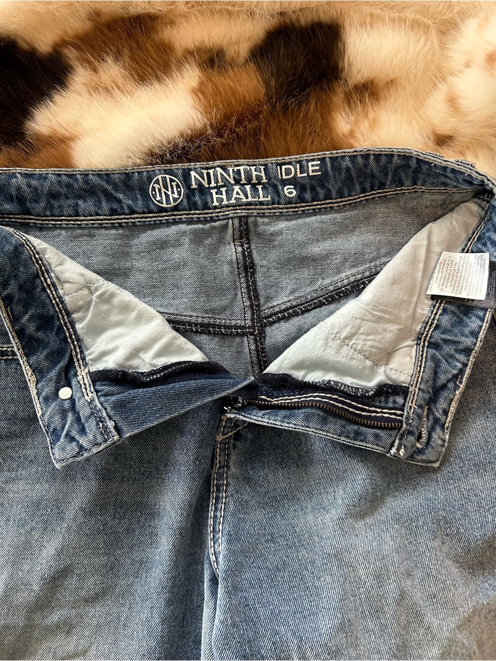 Ninth Idle Hall Women's Boyfriend Jeans - Light Blue Relaxed Fit